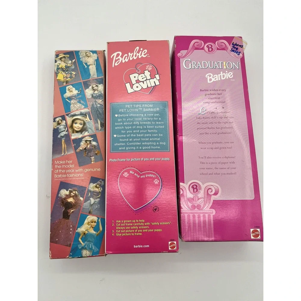 Vintage Barbie Lot Fun-to-Dress Pet‎ Lovin Graduation Class of 1999 Dolls Boxed